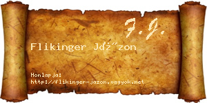 Flikinger Jázon névjegykártya